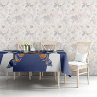 Custom Finland Hockey Tablecloth Suomi Leijonat Mascot - Wonder Print Shop