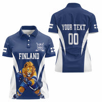 Custom Finland Hockey Women Polo Shirt Suomi Leijonat Mascot - Wonder Print Shop