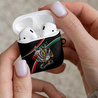 Mexico Eagle Spirit Personalized AirPods Case Ancient Aztec Pattern - Wonder Print Shop