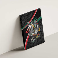 Mexico Eagle Spirit Personalized Canvas Wall Art Ancient Aztec Pattern - Wonder Print Shop