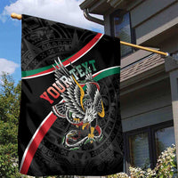 Mexico Eagle Spirit Personalized Garden Flag Ancient Aztec Pattern - Wonder Print Shop