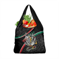 Mexico Eagle Spirit Personalized Grocery Bag Ancient Aztec Pattern - Wonder Print Shop