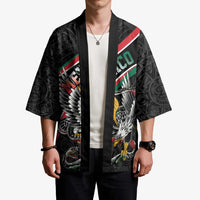 Mexico Eagle Spirit Personalized Kimono Ancient Aztec Pattern - Wonder Print Shop
