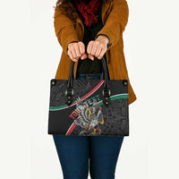 Mexico Eagle Spirit Personalized Leather Bag Ancient Aztec Pattern - Wonder Print Shop