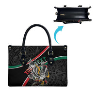 Mexico Eagle Spirit Personalized Leather Bag Ancient Aztec Pattern - Wonder Print Shop