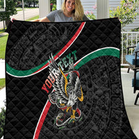 Mexico Eagle Spirit Personalized Quilt Ancient Aztec Pattern - Wonder Print Shop