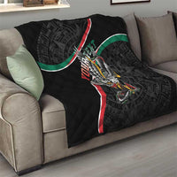 Mexico Eagle Spirit Personalized Quilt Ancient Aztec Pattern - Wonder Print Shop