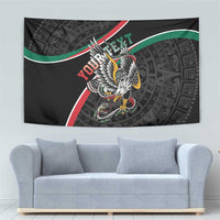 Mexico Eagle Spirit Personalized Tapestry Ancient Aztec Pattern - Wonder Print Shop