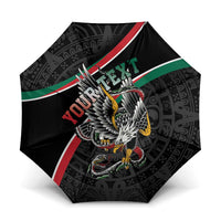 Mexico Eagle Spirit Personalized Umbrella Ancient Aztec Pattern - Wonder Print Shop