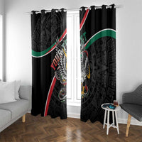 Mexico Eagle Spirit Personalized Window Curtain Ancient Aztec Pattern - Wonder Print Shop