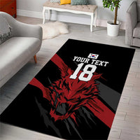 Custom South Korea Football Area Rug Taegeuk Warriors Spirit - Wonder Print Shop
