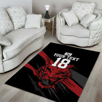Custom South Korea Football Area Rug Taegeuk Warriors Spirit - Wonder Print Shop
