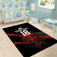 Custom South Korea Football Area Rug Taegeuk Warriors Spirit - Wonder Print Shop