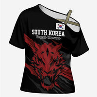 Custom South Korea Football Cross Shoulder Shirt Taegeuk Warriors Spirit - Wonder Print Shop