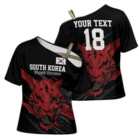 Custom South Korea Football Cross Shoulder Shirt Taegeuk Warriors Spirit - Wonder Print Shop