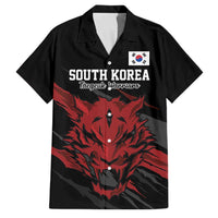 Custom South Korea Football Family Matching Off Shoulder Maxi Dress and Hawaiian Shirt Taegeuk Warriors Spirit - Wonder Print Shop