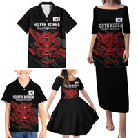 Custom South Korea Football Family Matching Puletasi and Hawaiian Shirt Taegeuk Warriors Spirit - Wonder Print Shop