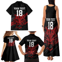 Custom South Korea Football Family Matching Tank Maxi Dress and Hawaiian Shirt Taegeuk Warriors Spirit - Wonder Print Shop