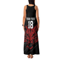 Custom South Korea Football Family Matching Tank Maxi Dress and Hawaiian Shirt Taegeuk Warriors Spirit - Wonder Print Shop