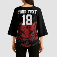 Custom South Korea Football Kimono Sleeve Blouse Taegeuk Warriors Spirit - Wonder Print Shop