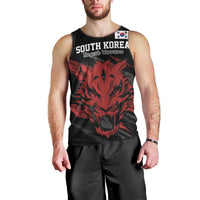 Custom South Korea Football Men Tank Top Taegeuk Warriors Spirit - Wonder Print Shop