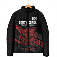 Custom South Korea Football Padded Jacket Taegeuk Warriors Spirit - Wonder Print Shop