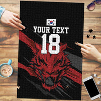 Custom South Korea Football Puzzle Taegeuk Warriors Spirit - Wonder Print Shop