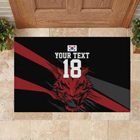 Custom South Korea Football Rubber Doormat Taegeuk Warriors Spirit - Wonder Print Shop