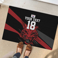 Custom South Korea Football Rubber Doormat Taegeuk Warriors Spirit - Wonder Print Shop