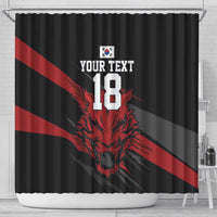 Custom South Korea Football Shower Curtain Taegeuk Warriors Spirit - Wonder Print Shop