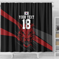 Custom South Korea Football Shower Curtain Taegeuk Warriors Spirit - Wonder Print Shop