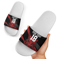 Custom South Korea Football Slide Sandals Taegeuk Warriors Spirit - Wonder Print Shop