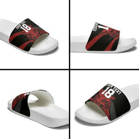 Custom South Korea Football Slide Sandals Taegeuk Warriors Spirit - Wonder Print Shop