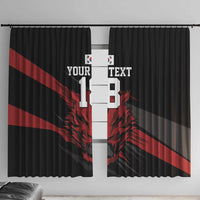 Custom South Korea Football Window Curtain Taegeuk Warriors Spirit - Wonder Print Shop