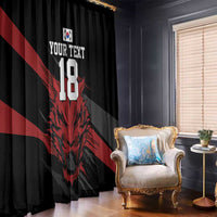 Custom South Korea Football Window Curtain Taegeuk Warriors Spirit - Wonder Print Shop