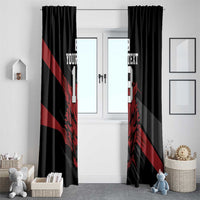 Custom South Korea Football Window Curtain Taegeuk Warriors Spirit - Wonder Print Shop