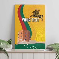 Personalized Lithuania Independence Restoration Day Canvas Wall Art Gediminas Tower Flag Style