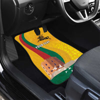Personalized Lithuania Independence Restoration Day Car Mats Gediminas Tower Flag Style