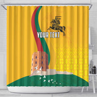 Personalized Lithuania Independence Restoration Day Shower Curtain Gediminas Tower Flag Style