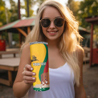 Personalized Lithuania Independence Restoration Day Skinny Tumbler Gediminas Tower Flag Style