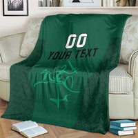 Custom Lithuania Football Blanket Vytis Lithuanian Lietuva Green Version