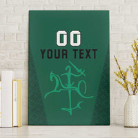 Custom Lithuania Football Canvas Wall Art Vytis Lithuanian Lietuva Green Version