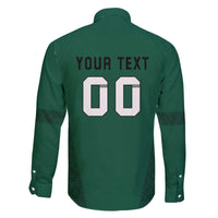 Custom Lithuania Football Family Matching Off The Shoulder Long Sleeve Dress and Hawaiian Shirt Vytis Lithuanian Lietuva Green Version