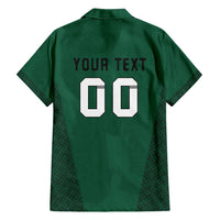 Custom Lithuania Football Family Matching Off Shoulder Short Dress and Hawaiian Shirt Vytis Lithuanian Lietuva Green Version