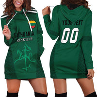 Custom Lithuania Football Hoodie Dress Vytis Lithuanian Lietuva Green Version
