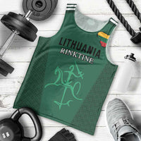 Custom Lithuania Football Men Tank Top Vytis Lithuanian Lietuva Green Version