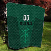 Custom Lithuania Football Quilt Vytis Lithuanian Lietuva Green Version
