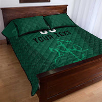 Custom Lithuania Football Quilt Bed Set Vytis Lithuanian Lietuva Green Version