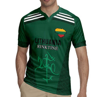 Custom Lithuania Football Rugby Jersey Vytis Lithuanian Lietuva Green Version