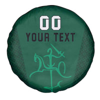 Custom Lithuania Football Spare Tire Cover Vytis Lithuanian Lietuva Green Version